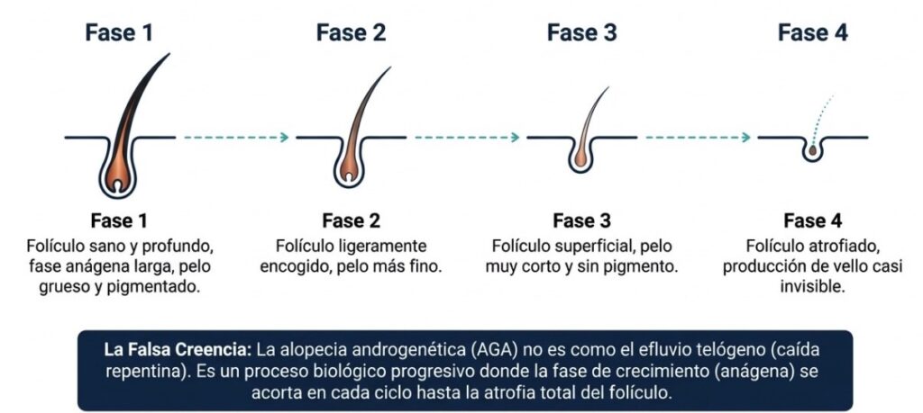 El-proceso-de-miniaturizacion-del-pelo.-Que-es-la-alopecia-androgenetica-Clinica-Injerto-Capilar-en-Madrid-Folika-Hair-Clinic