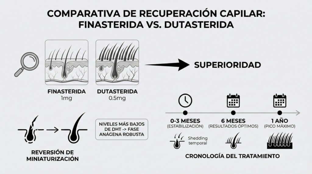 Comparativa-de-resultados-entre-Finasteride-y-Dutasteride-para-recuperar-el-pelo-¿Que-farmaco-recupera-mas-cabello-real-Clinica-Injerto-Capilar-en-Madrid-Folika-Hair-Clinic
